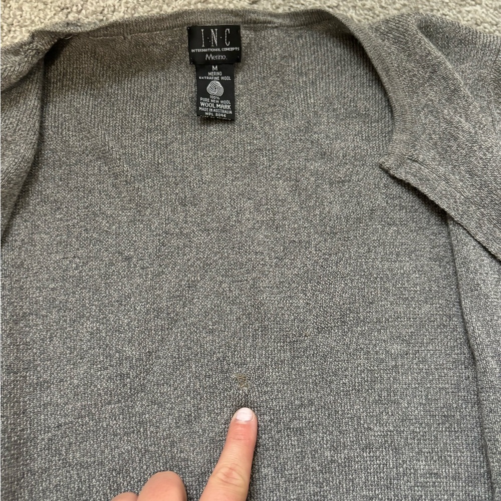 Inc International Concepts Gray Cardigan Sweater … - image 8